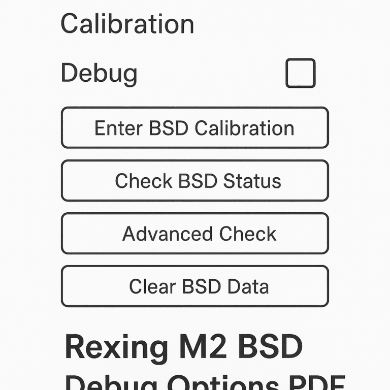 Rexing M2 BSD Debug Options PDF - Empire Magazines